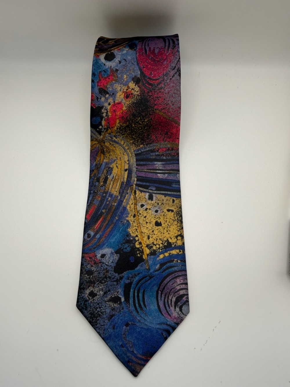Vintage Gianno Multicolor Abstract Silk Tie - imported from Italy